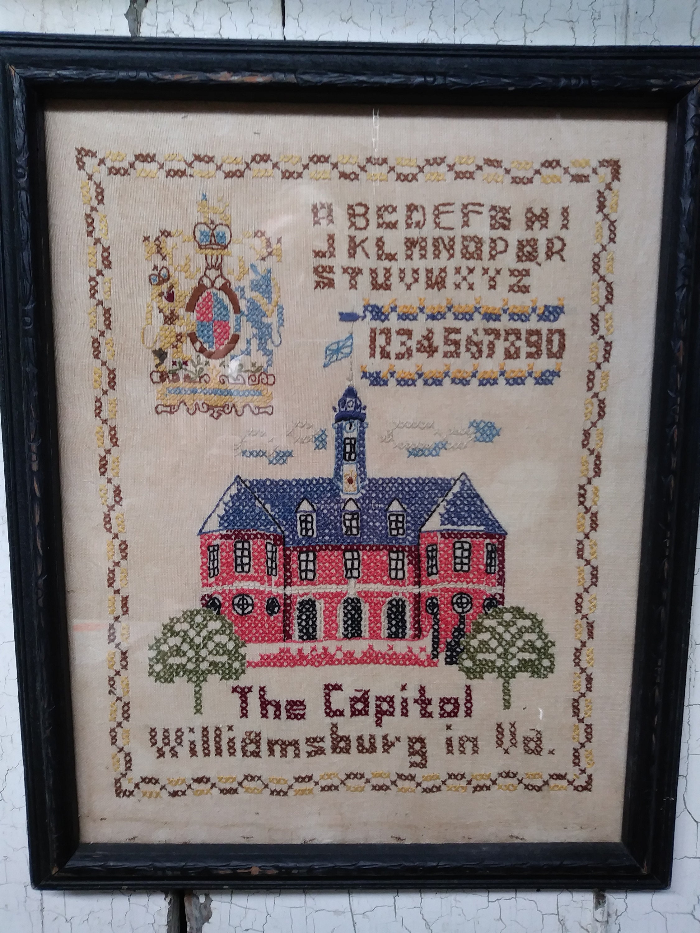Cross Stitch Sampler Williamsburg VA Sampler Cross Stitch Etsy