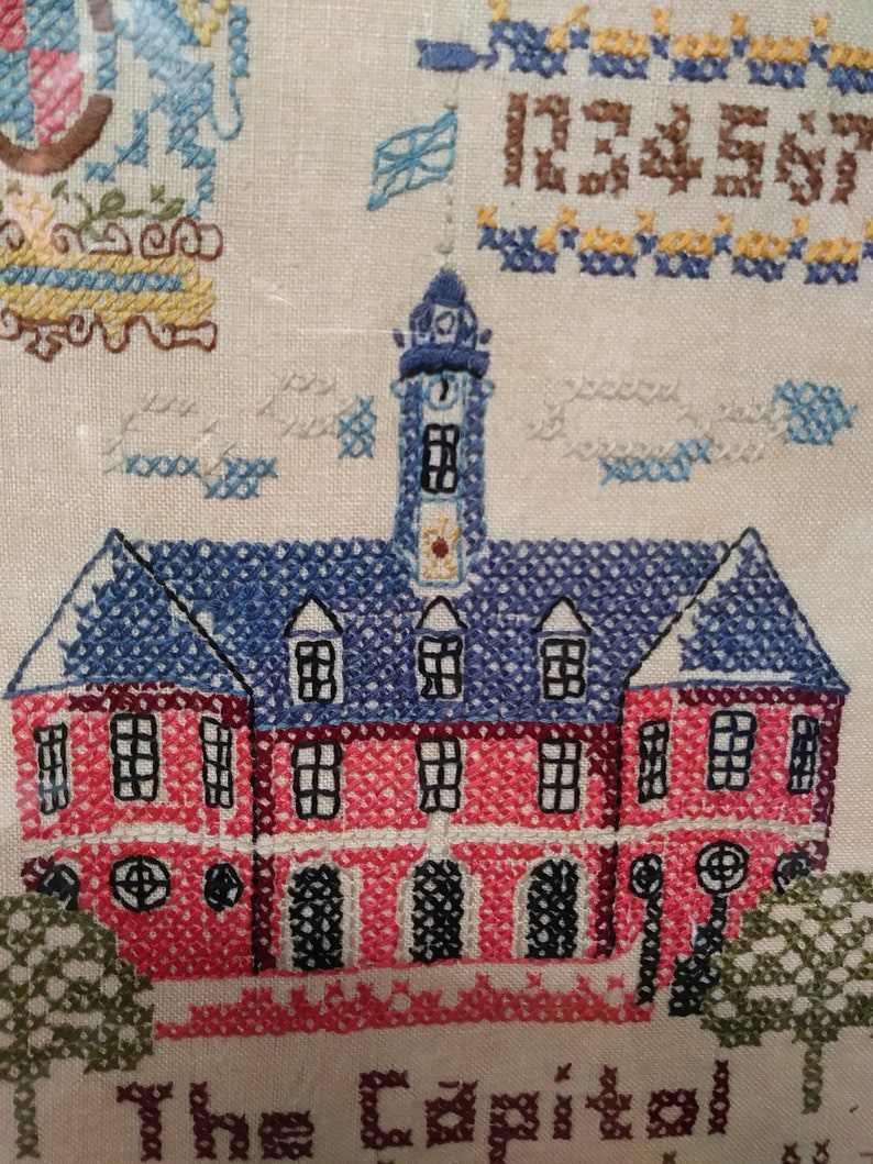 Cross Stitch Sampler Williamsburg VA Sampler Cross Stitch Etsy