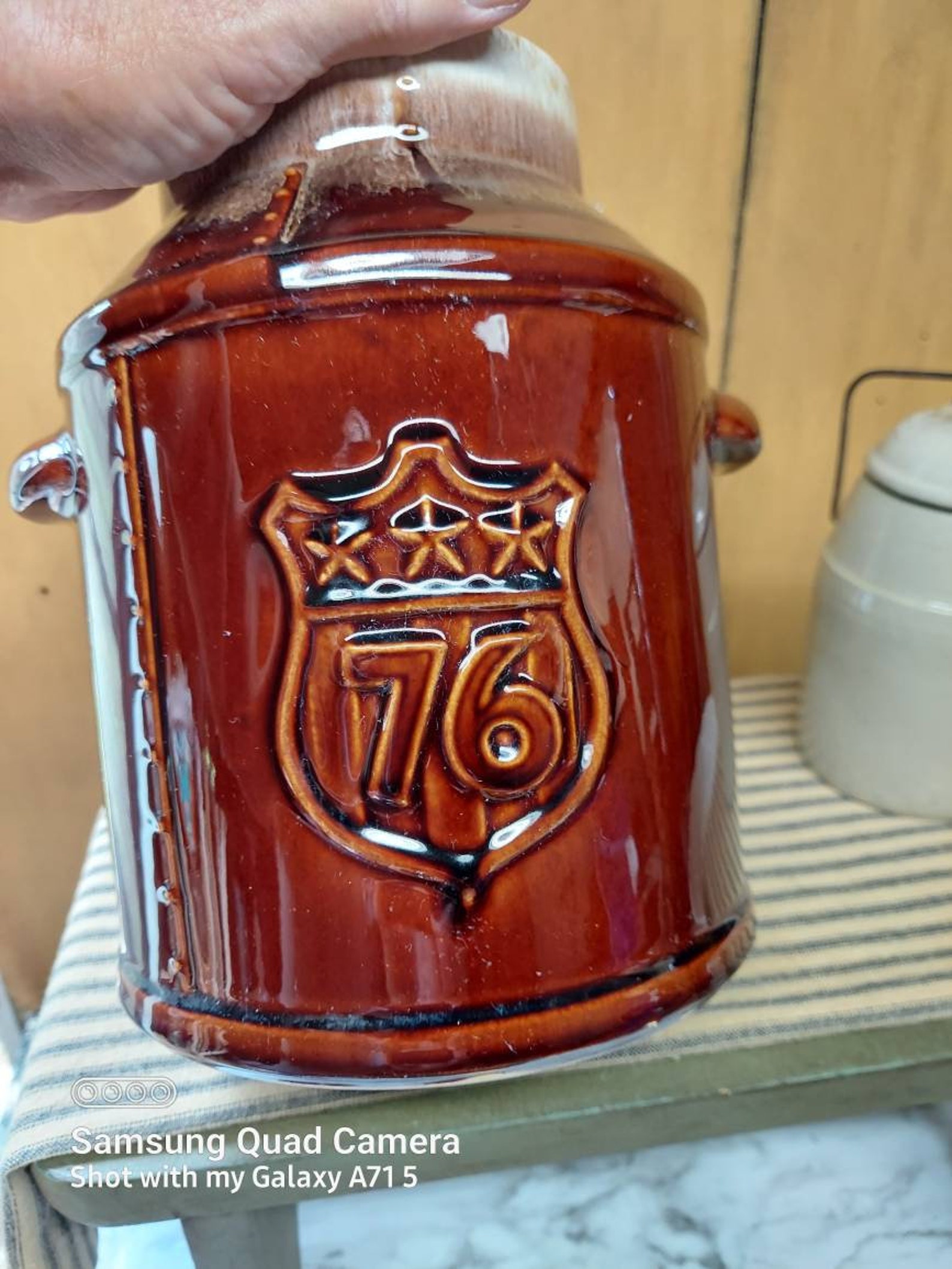 Cookie Jar / Mccoy Vintage Stonewarepottery Cookie Jar / Dark Etsy