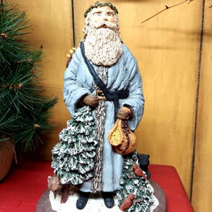 June McKenna Signed Woodland Santa Figurine: 9.5&quot; Collectible, 1985