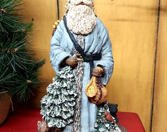 June McKenna Signed Woodland Santa Figurine: 9.5&quot; Collectible, 1985