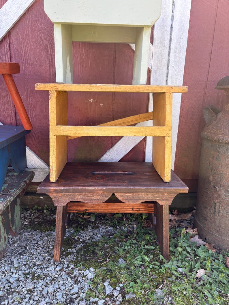 Unusal Stool Design Stool / Unusual Design Mid Century Modern Stained Entryway Bench-foot ...