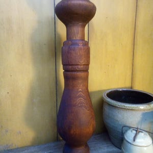 Newel / Antique Architectural Salvage Newel / Wooden Newel Turned on A Lathe / Newel From A Western Pennsylvania Westmoreland County Home