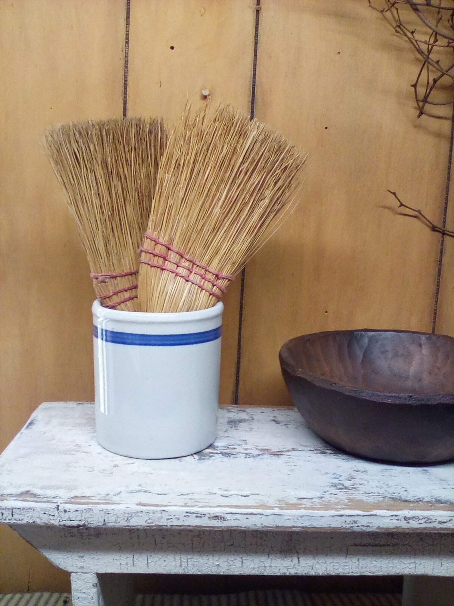 Whisk Broom / Two Vintage Whisk Brooms / 2 Large Vintage Whisk Etsy