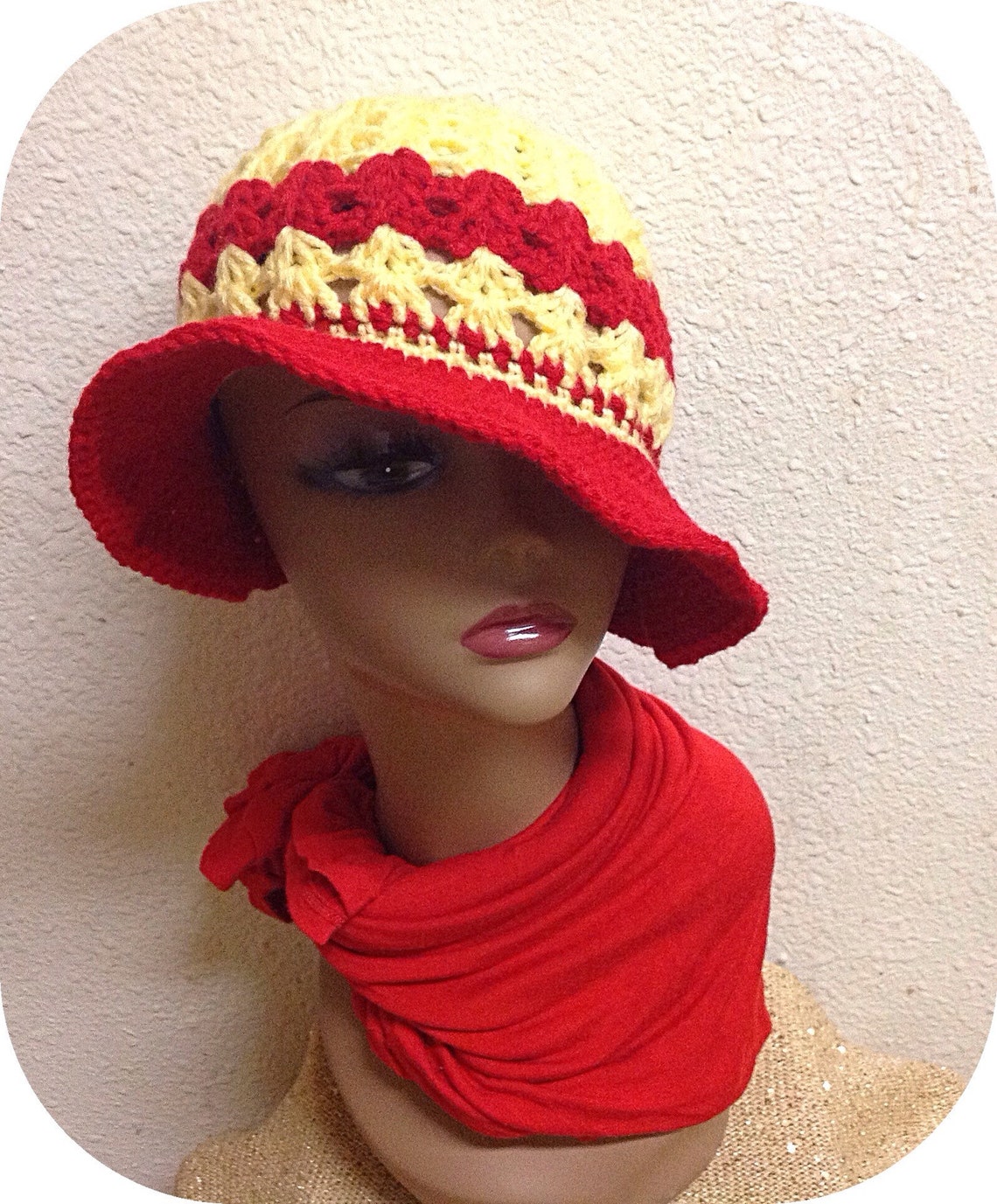 Made to Order Women's Crochet Sun Hat Summer Hat Cloche Etsy