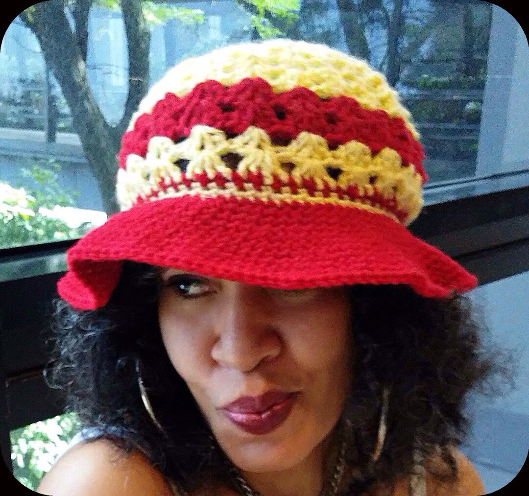 Made to Order Women's Crochet Sun Hat Summer Hat Cloche Etsy