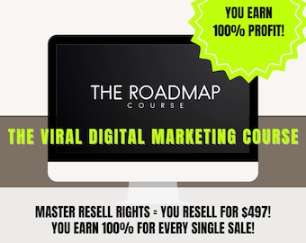 On Promo! Roadmap 2.0 with Master Resell Rights (MRR) Earn 100% Profit Roadmap to Riches Digital Marketing Course for Beginners