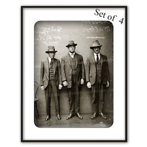 Police Mugshot Prints Digital Download Man Cave Black White Wall Art Decor Retro Vintage Wanted Criminal Jail Prisoner Mug Shot Photo ce