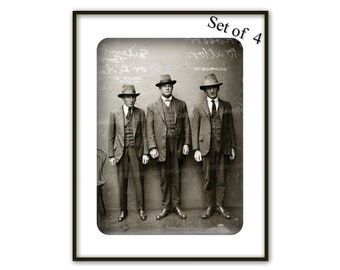 Police Mugshot Prints Digital Download Man Cave Black White Wall Art Decor Retro Vintage Wanted Criminal Jail Prisoner Mug Shot Photo ce