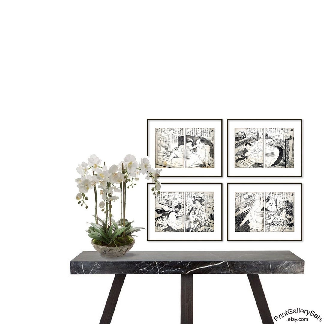 Erotic Japanese Woodblock Printable Download Gallery Wall - Etsy