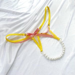 Plus Size Pearl Thong: Lace & Bead Massage - Adjustable