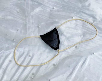 Sheer Mesh Micro Thong: V-Back String Panty