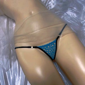 2025Women&#39;s Sexy Underwear Fishnet Tback Hollow Low Waist Comfortable Briefs G-string Thong Panties Blue Female Lingerie