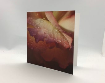 Flower Greeting card - 14cm X 14cm (when folded) - blank inside