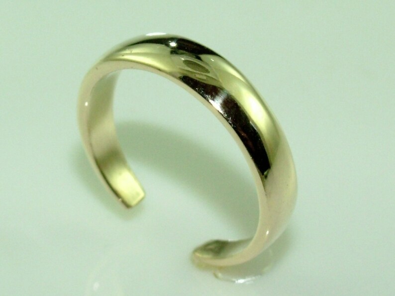 Toe Ring Adjustable 10K Gold Dome Knuckle