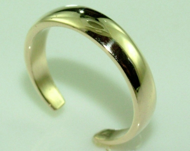 Toe Ring Adjustable 10K Gold Dome Knuckle