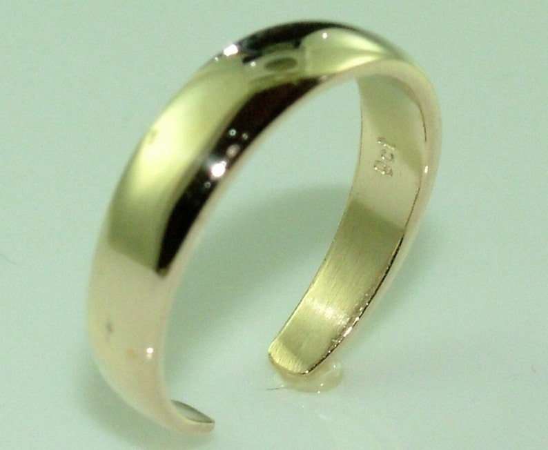 Toe Ring Adjustable 10K Gold Dome Knuckle