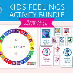 Kids Feelings Cards, Therapy Games, Coping Skills for Kids, PDF, Group Therapy Activity, Game Emotion, FEELOPOLY, Social Emotional Learning
