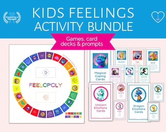 Kids Feelings Activity Bundle: Coping Skills & Emotion Games (PDF)