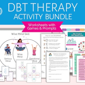 DGT-bundel, DGT-vaardigheden, DGT-spellen, Dialectische gedragstherapie, Dearman-werkblad, Wise Mind-werkblad, Radicale acceptatie, Therapiespellen