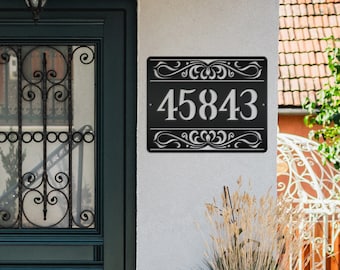 Personalized House Numbers Metal Sign
