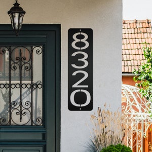 Address Numbers, Metal Vertical House Sign, Custom Mailbox Number, Modern Home Signage, Front Porch Street Decor, Weather Resistant Durable