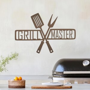 Grill Master Metal Sign Father's Day Gift-Gift for Him-BBQ Sign