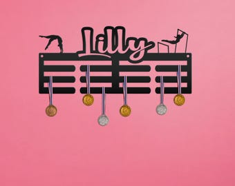 Gymnastics Medal Holder, Finally a place to proudly display all of your gymnasts award ribbons in one place!