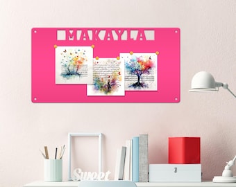 Magnet Board, Customized Magnetic Display for Room or Office - Unique Artwork Exhibit - Metal Bulletin Board - Custom Gift