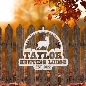 Custom Deer Hunting Metal Sign - Personalized