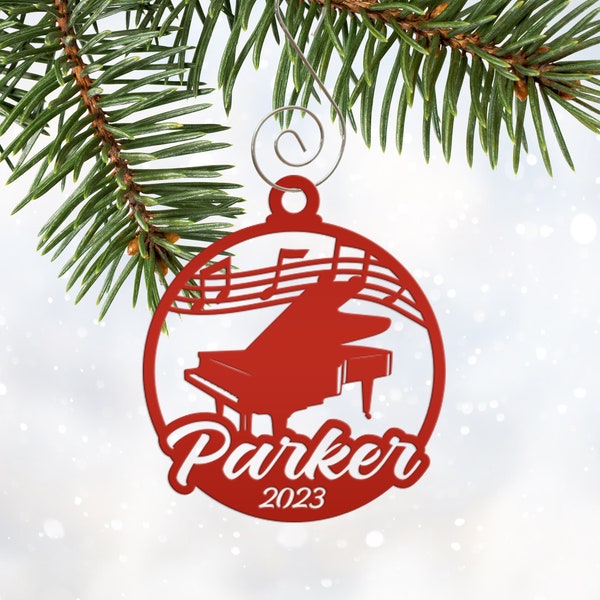 Christmas Ornament, Custom Gift Idea for the piano player, Personalized Music Teacher Present, Stocking Stuffer for the Musician, Small Gift