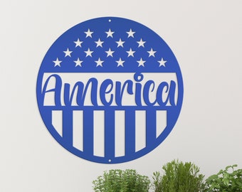 America Metal Sign - Patriotic Sign