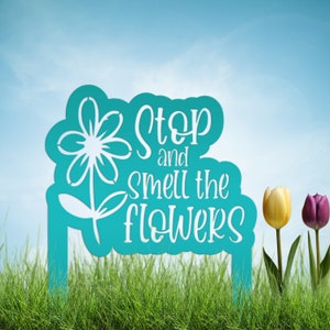 Metal Flower Garden Sign - Mother&#39;s Day Gift - Metal Yard Sign - Sign for the Garden