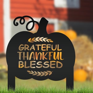 Fall Decor Pumpkin Yard Stake, Outdoor Autumn Lawn Decor, Seasonal Garden Sign for Thanksgiving, Pumpkin Patch Business Sign