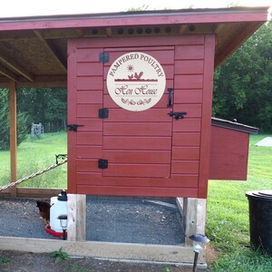 Chicken coup sign, Custom Outdoor Metal Sign for a Chicken run! Matte White