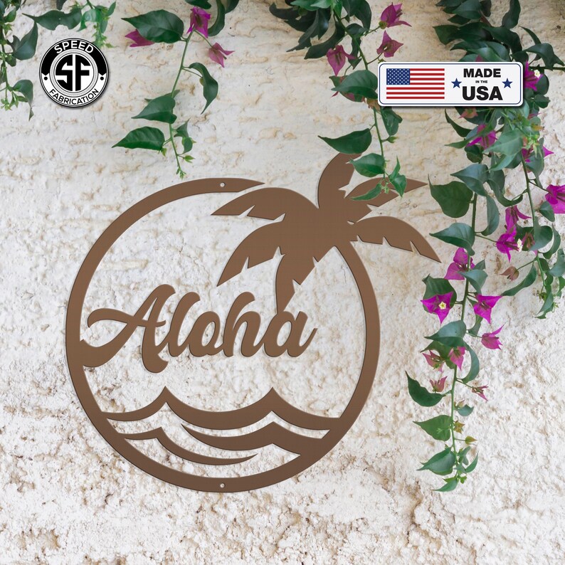 Pataloha Sign Palm Tree Aloha Sign Tropical Sign - Etsy