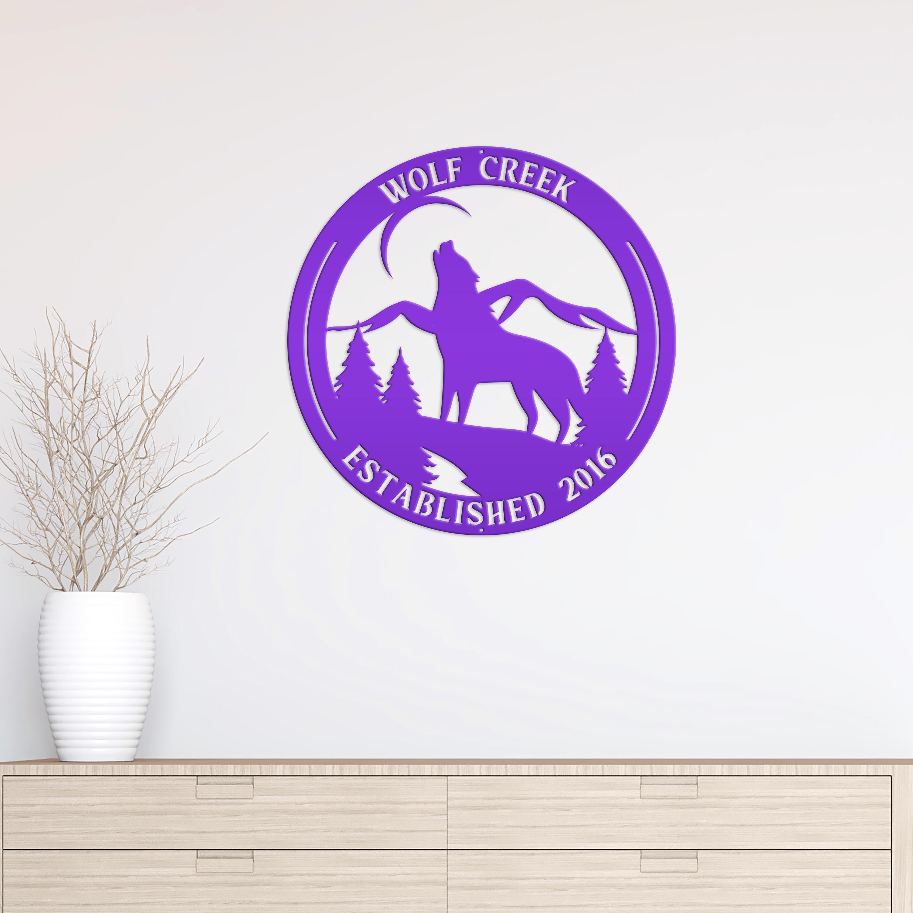 Custom Wolf Sign, Wolf in the Wild Sign, Howling Wolf - Etsy