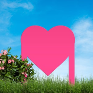 Valentine Heart Stake, Metal Yard Stake