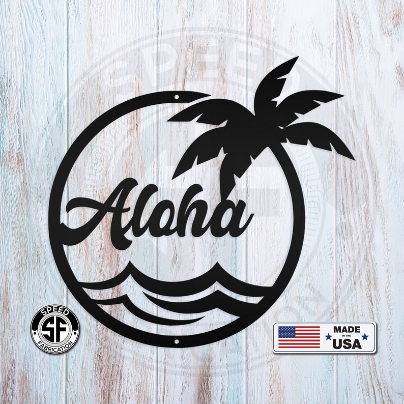 Pataloha Sign Palm Tree Aloha Sign Tropical Sign - Etsy