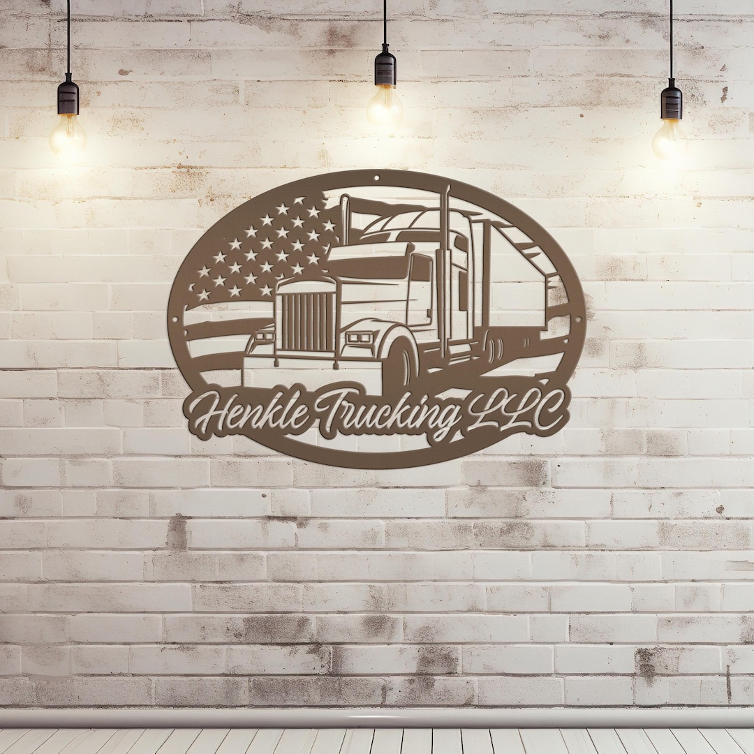 Metal Big Rig Sign, Customized Semi Truck Decor, 18-wheeler Trucker ...