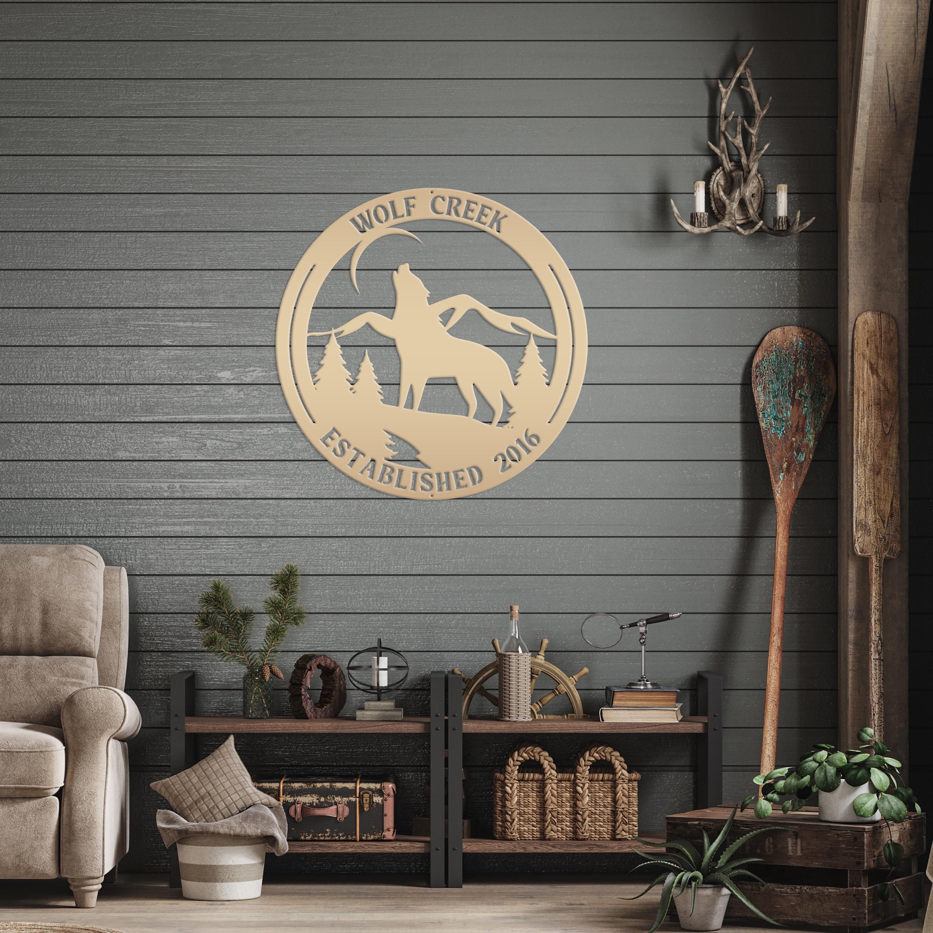 Wolf Sign How Custom Wolf Sign, Wolf in the Wild Sign, Howling Wolf - Etsy
