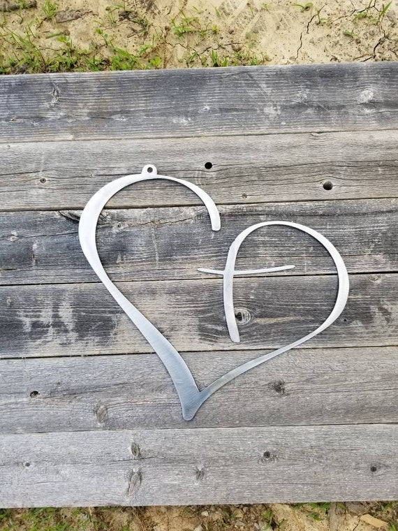 Heart Cross Wall Hanging Metal Sign Faith Art Home Decor Easter - Faith Metal Wall Art Heart Cross Wall Hanging Metal Sign Faith Art Home Decor Easter - Faith Metal Wall Art