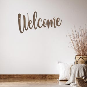 Welcome Indoor/Outdoor Metal Sign Oil Rubbed Bronze