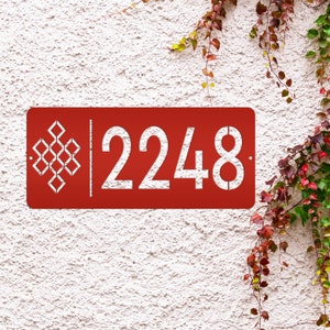 Metal House Numbers - Decorative Address Sign
