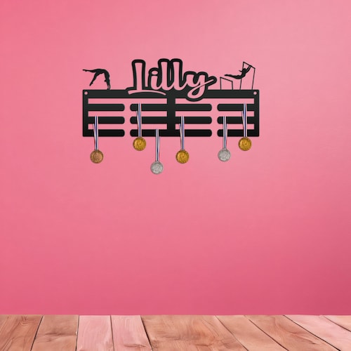 Gymnastics Medal Holder, Finally a place to proudly display all of your gymnasts award ribbons in one place!