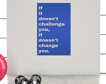 Gym Sign, Home Gym Wall Art, Metal Motivational Signage