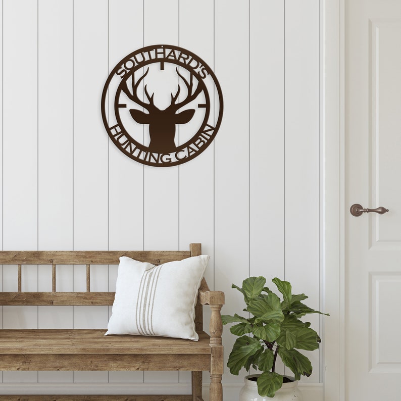 Personalized Deer Hunting Cabin Metal Sign Etsy