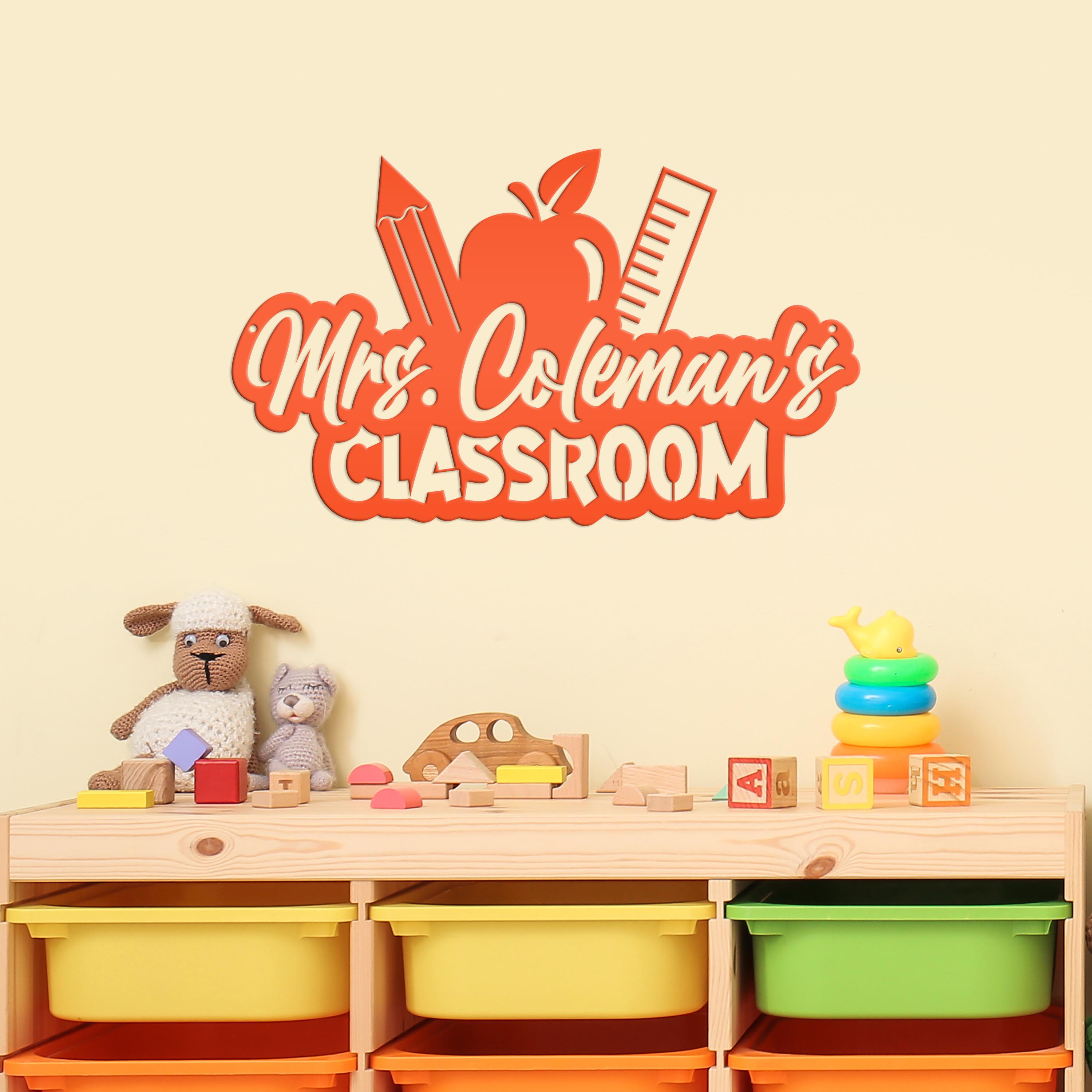 Custom Teacher's Name Classroom Metal Sign - Etsy