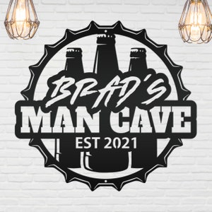 Personalized Man Cave  Metal Sign - Your Own Wording