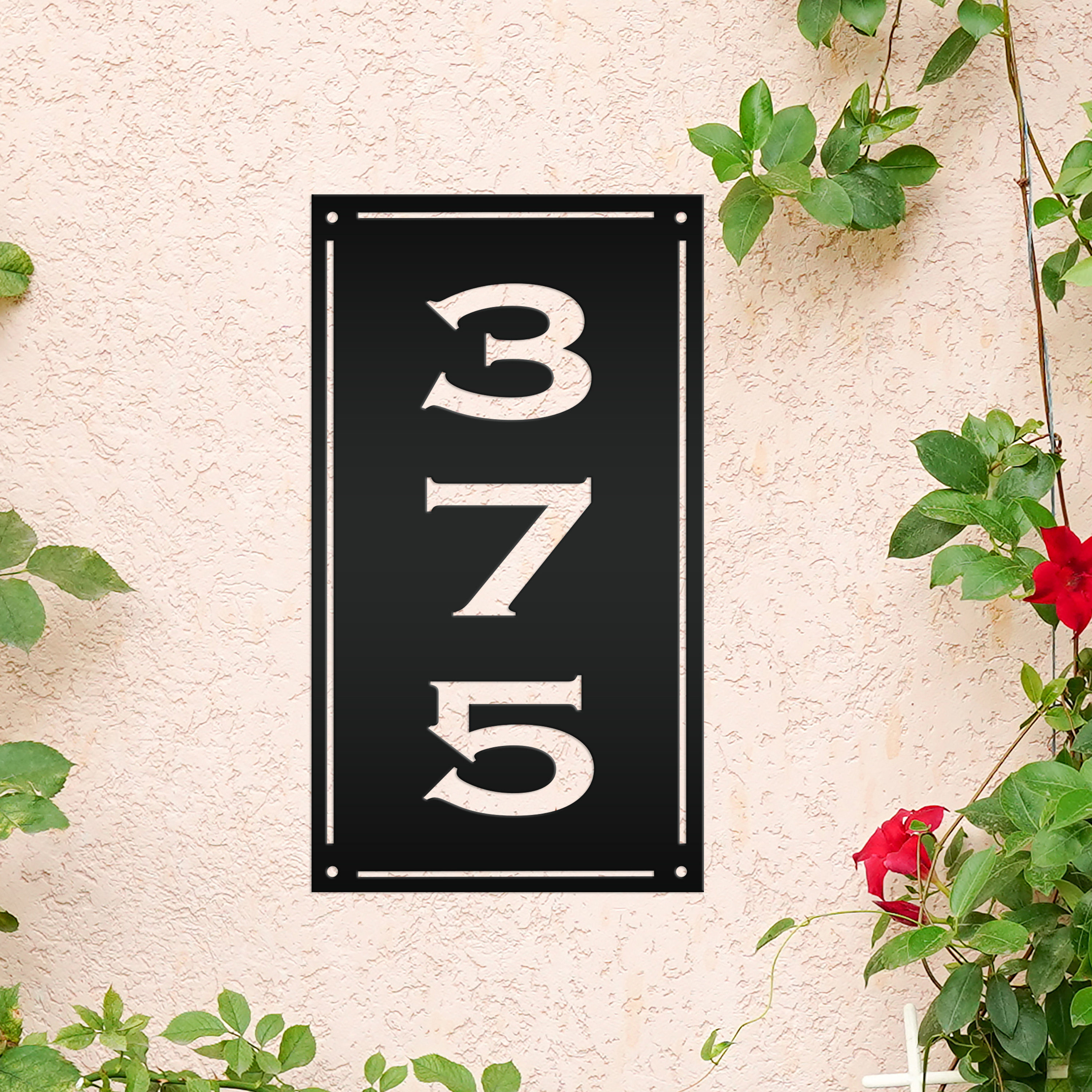 Vertical Metal Address Sign - Etsy